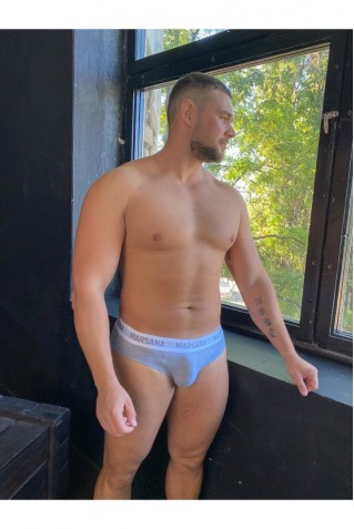 Мужские слипы из хлопка Marsana 12-017